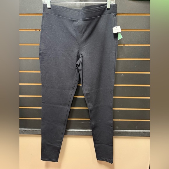 NWT A New Approach a.n.a Legging Womens Black Rayon Blend Stretch Mid Rise - Picture 1 of 4